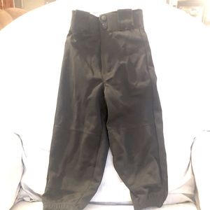 Black Rawlings Ankle Length Baseball Pants